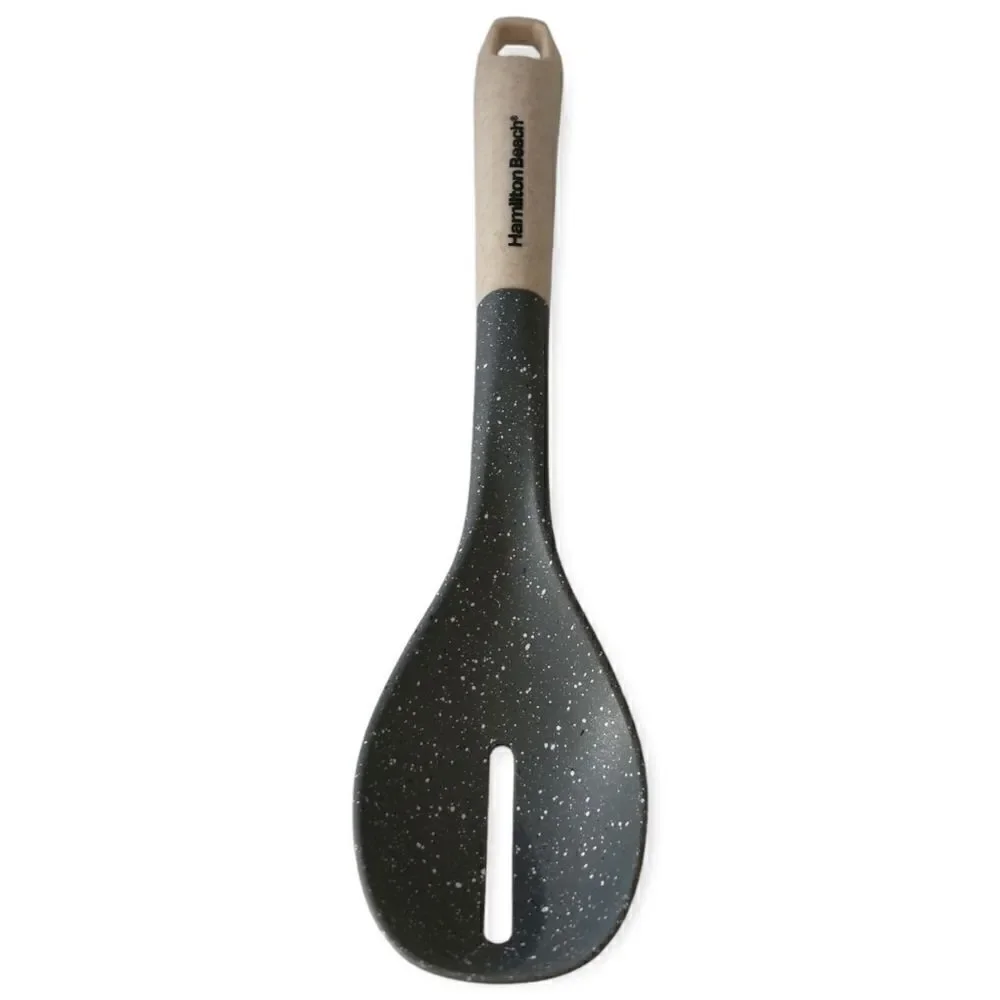 ‎Nylon Slotted Cooking Spoon Utensil Hamilton Beach Speckled Gray Beige Large.